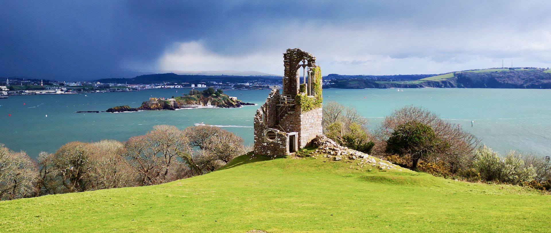 View from Mt Edgcumbe across Plymouth Sound